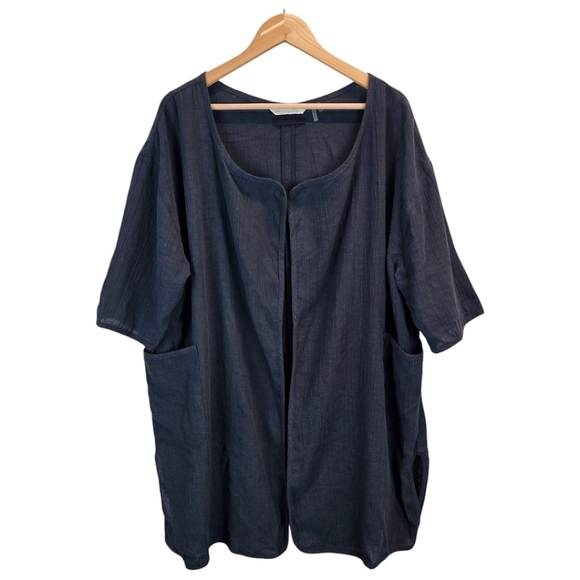 Soft Surroundings Womens Relaxed Open Front Cardigan Sz XL Petite Lagenlook - Picture 1 of 11